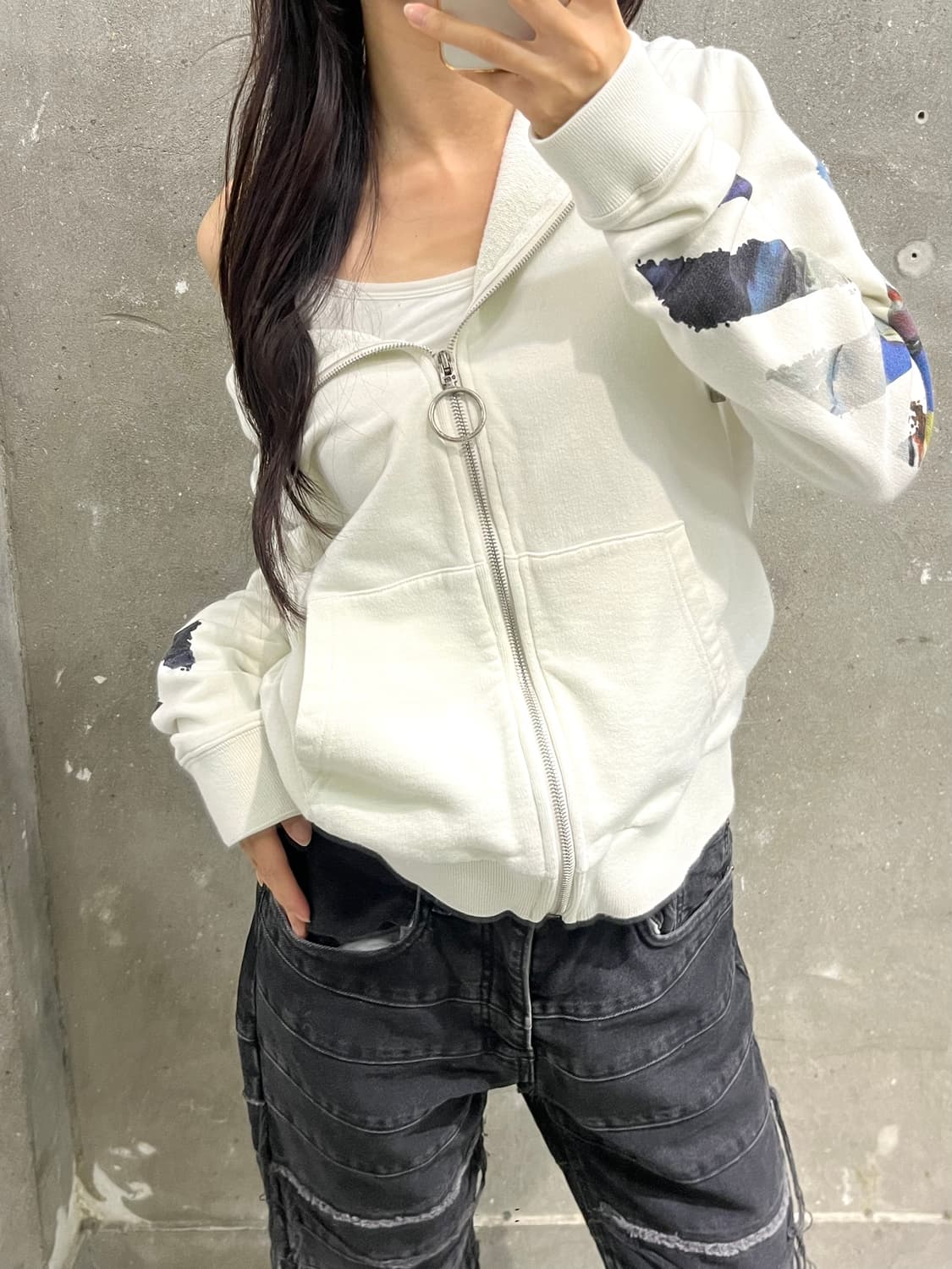 Off White 오프화이트 19SS 멀티컬러 백애로우 후드 집업 상품이미지1