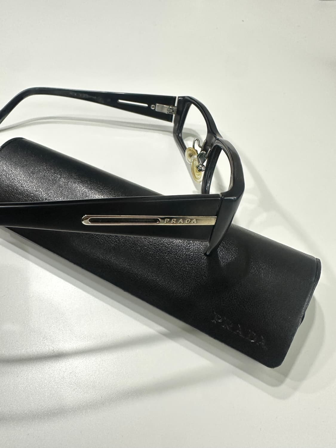 프라다 2000s 긱시크 블랙 스퀘어 안경 상품이미지5