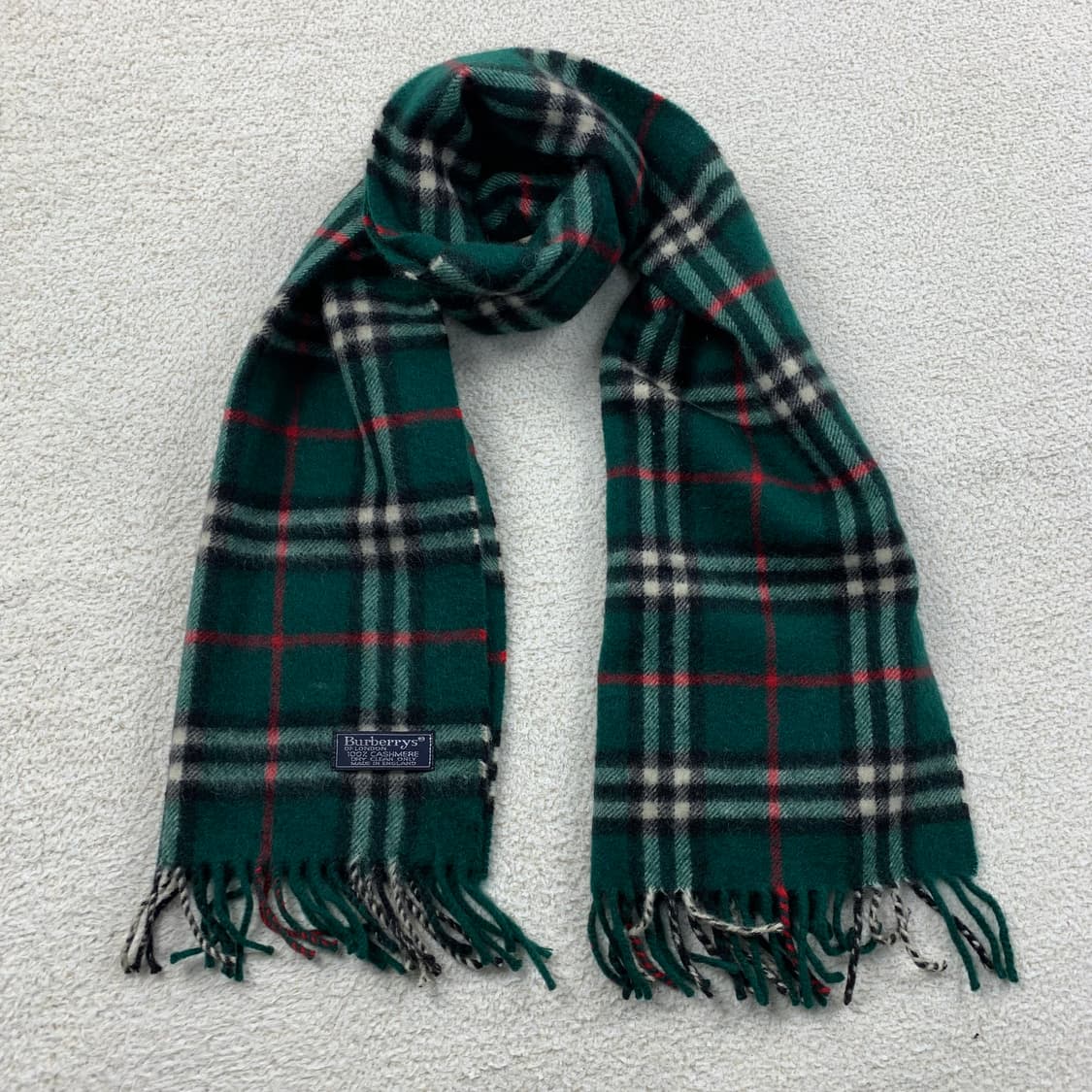 버버리 그린 노바체크 캐시미어 머플러 스카프 목도리 상품이미지2