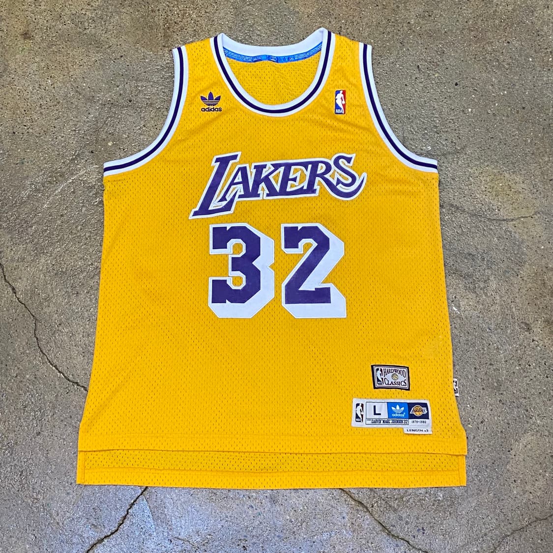 00s 미국 빈티지 아디다스 NBA LA레이커스 매직존슨 농구유니폼 상품이미지3