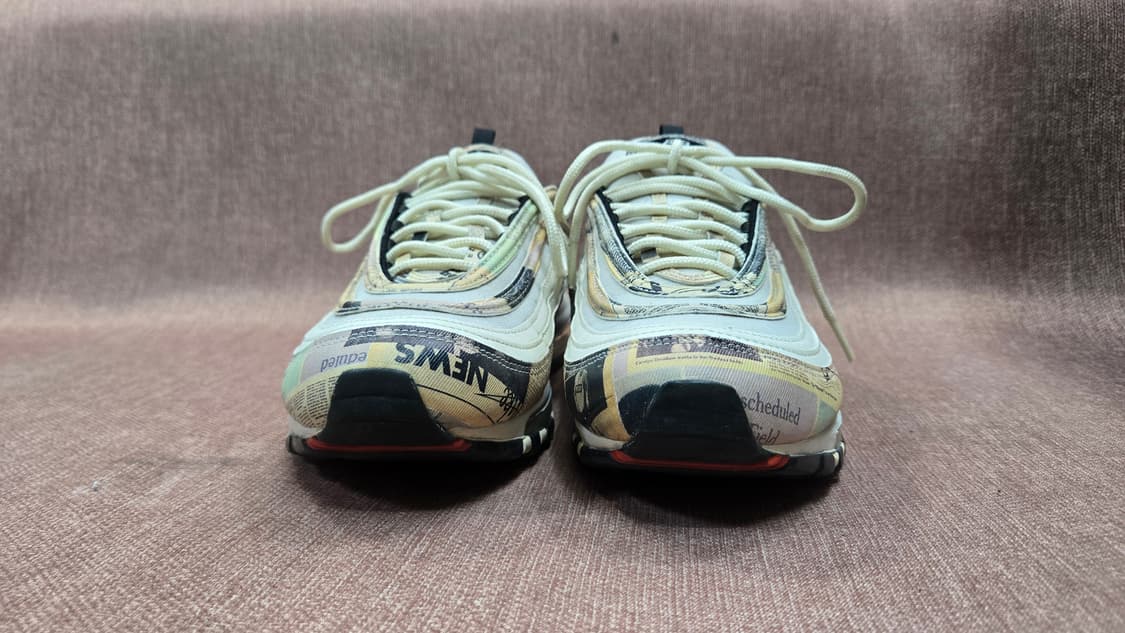 나이키 265mm- 에어맥스 97 뉴스페이퍼 신문 패턴 운동화   상품이미지3