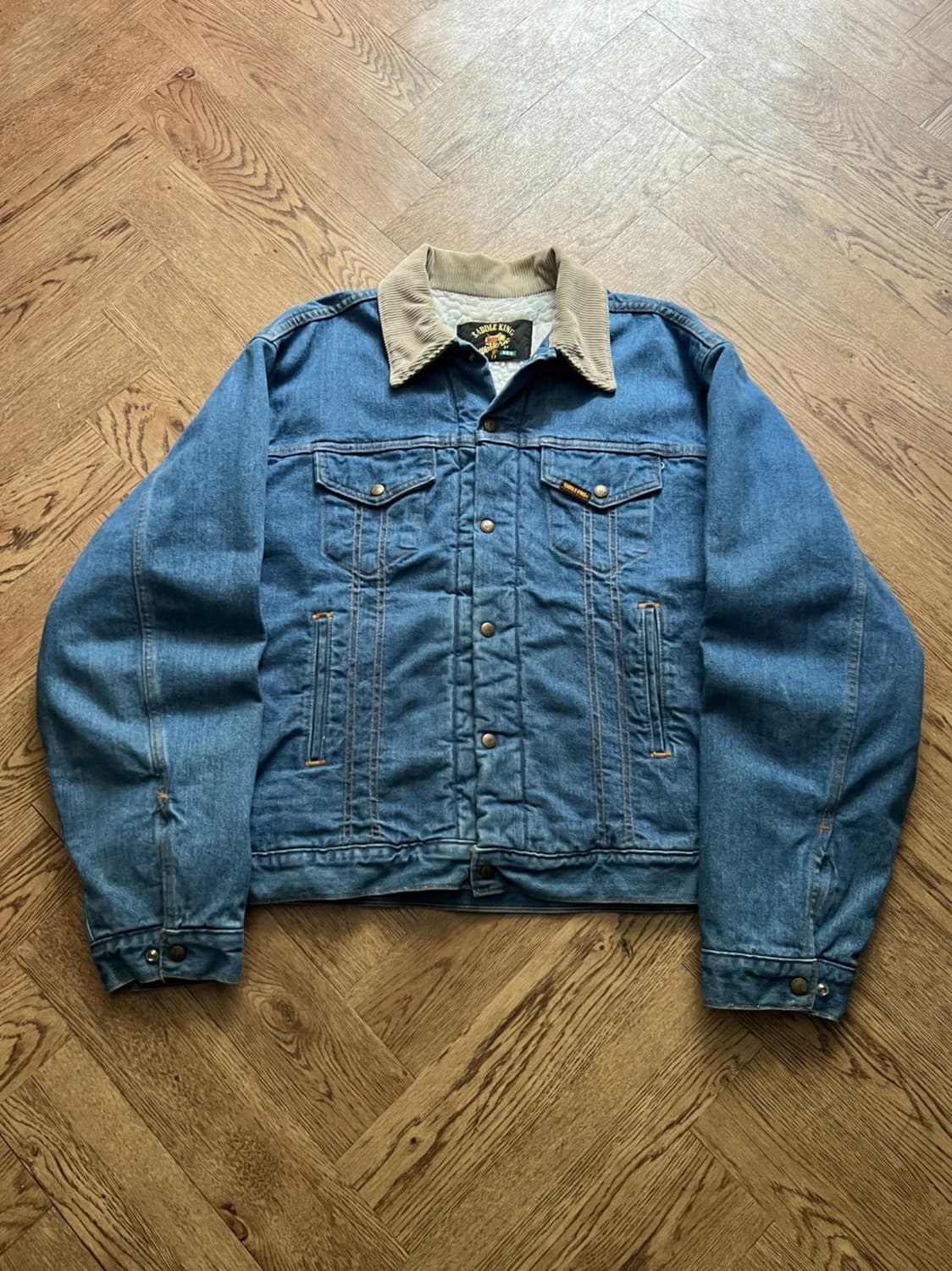 [2XL]90's Made in USA 쉐르파 라이닝 데님 트러커 자켓 상품이미지1