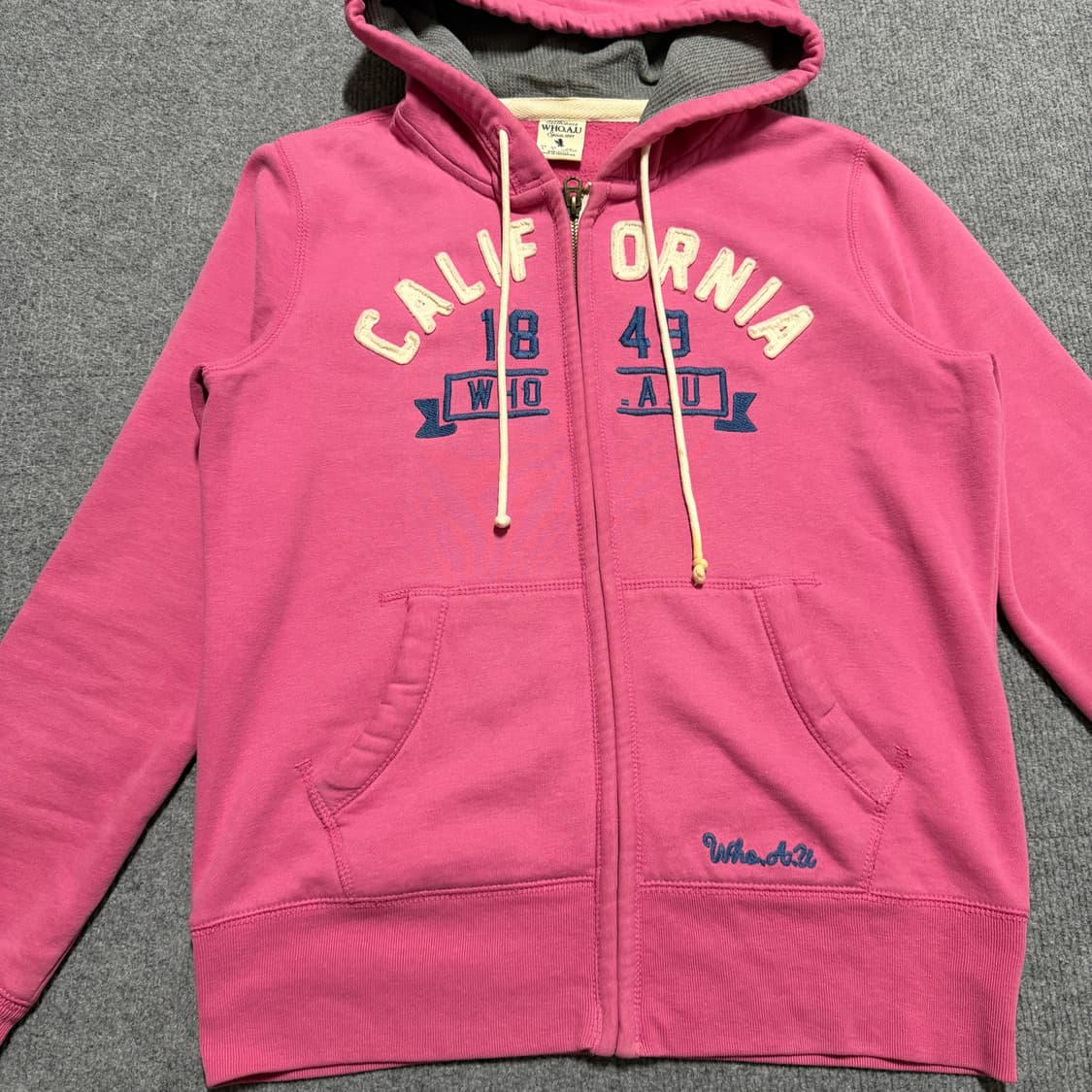 후아유 핑크 후드집업 L 상품이미지2