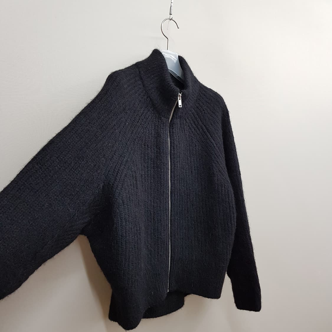 코스 COS 알파카 울 혼방 하이넥 집업 니트 자켓 XS사이즈 상품이미지3