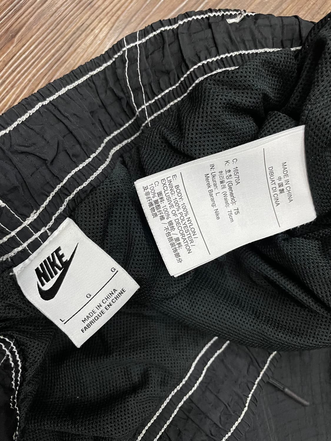나이키 NSW 스우시 리펠 나일론 립스탑 조거 팬츠 블랙 상품이미지6