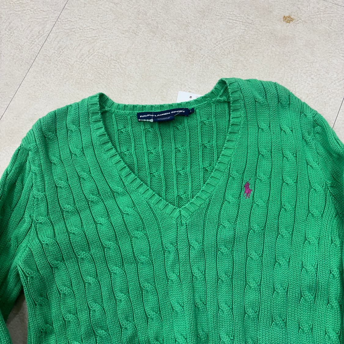 폴로 랄프로렌 그린 포니 케이블 니트 상품이미지2