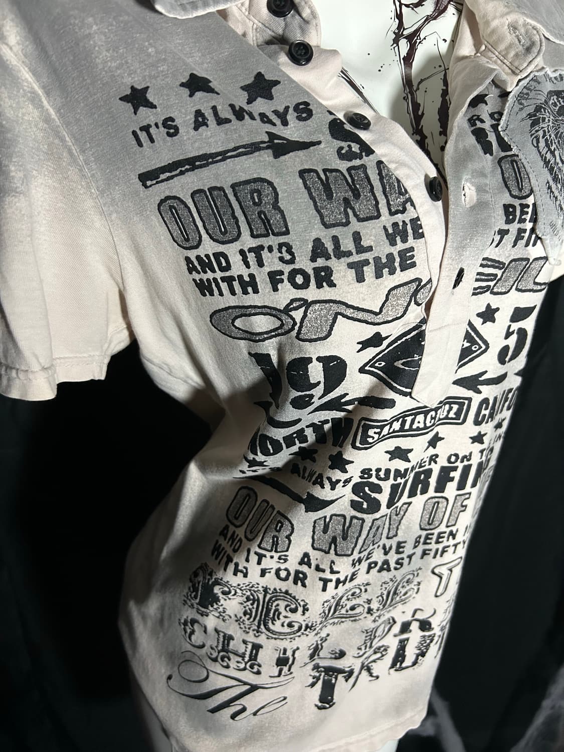 teshio patch detailed y2k kara tee 상품이미지2