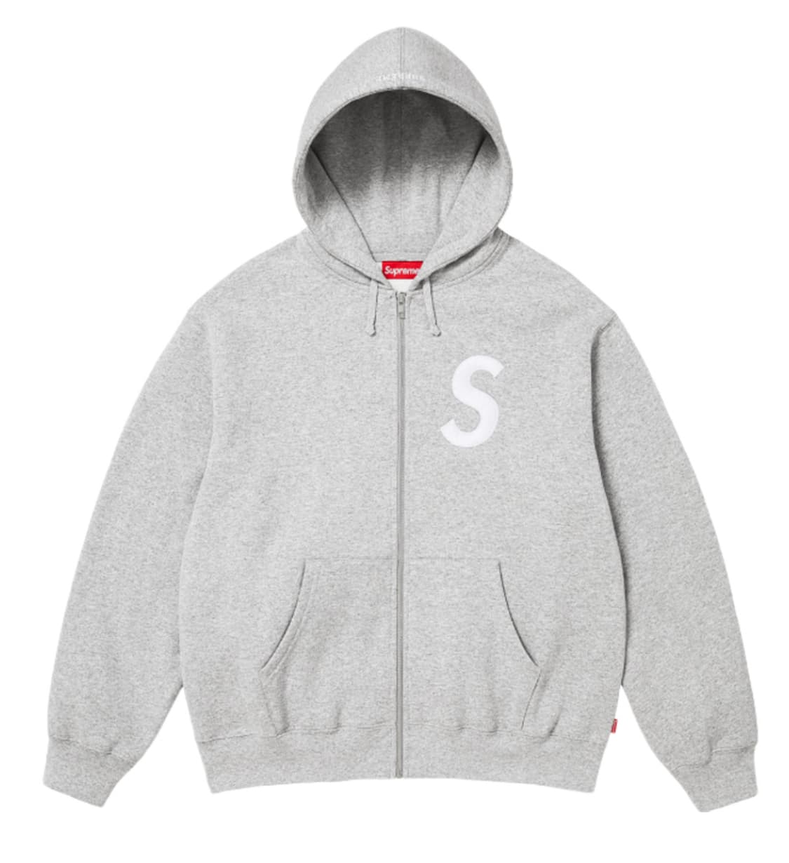 슈프림 S 로고 집업 후드 스웨트셔츠 헤더 그레이 - 25FW 상품이미지1
