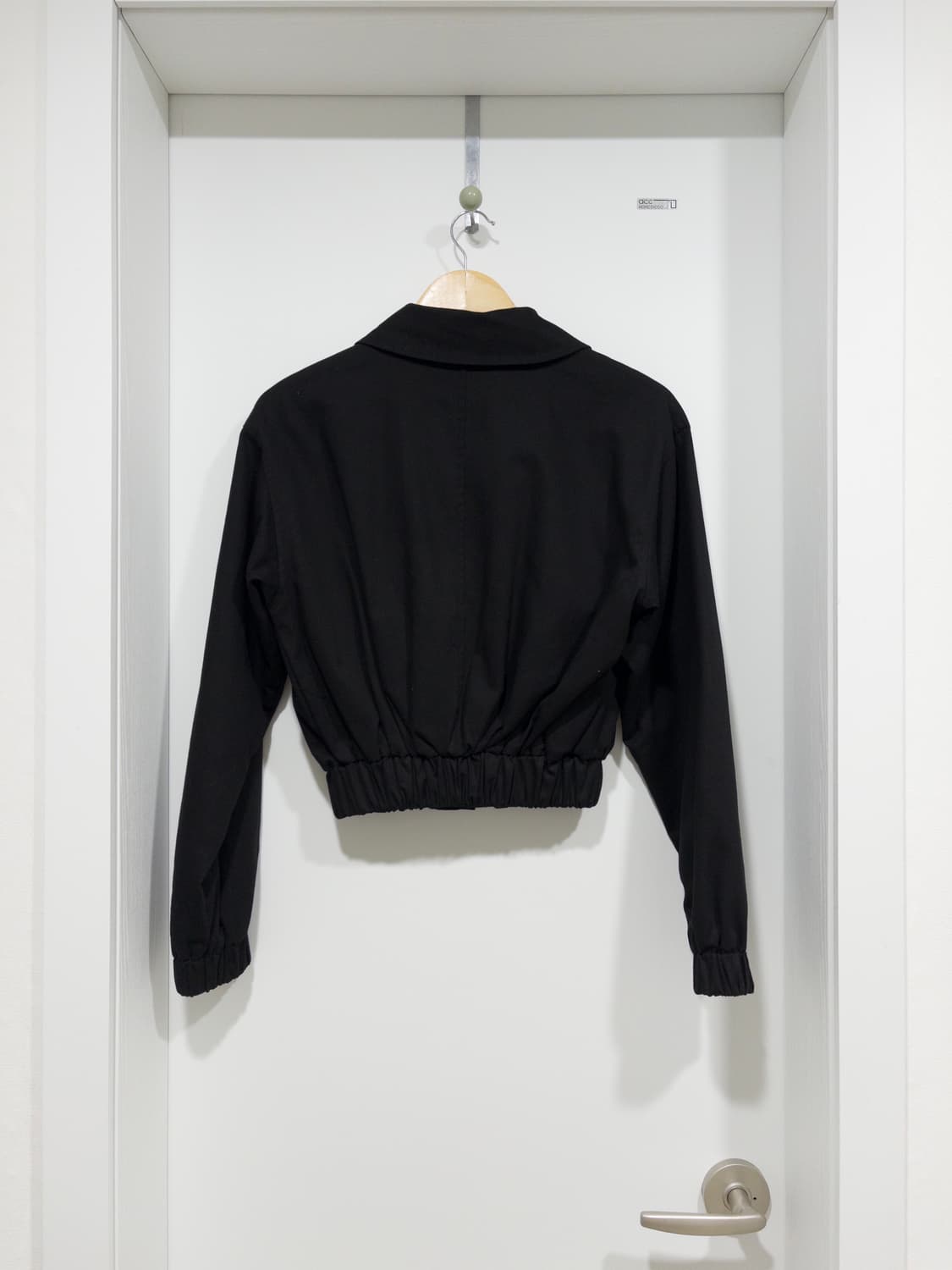 리얼옐로우 코튼 크롭 봄버자켓 / 블랙 상품이미지2