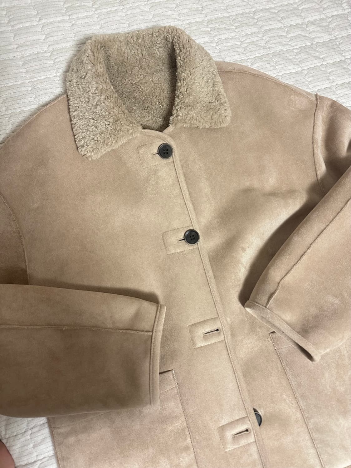 앤니즈 리버시블 시어링 자켓 베이지 m 상품이미지4