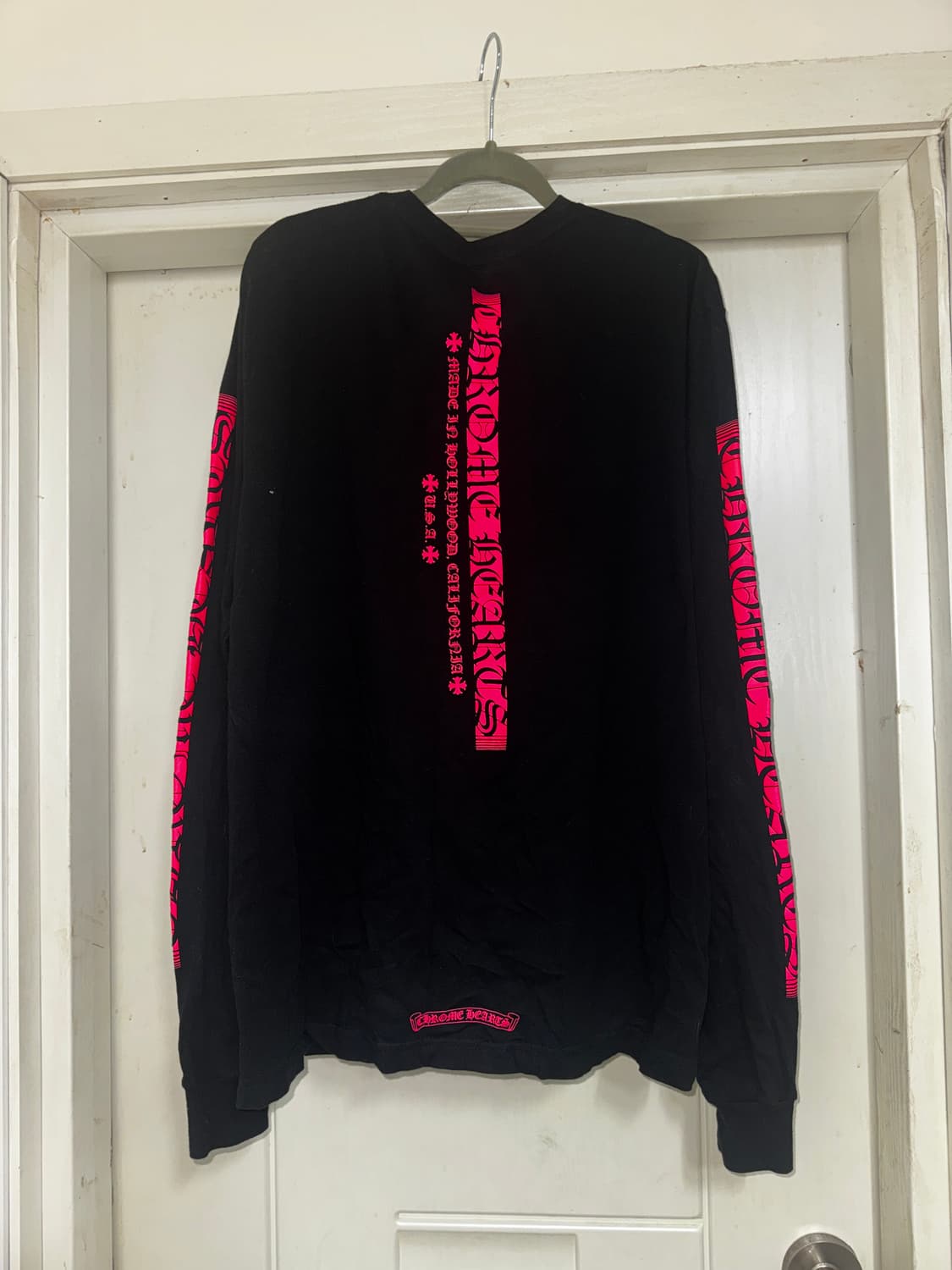 Chrome Hearts 정품) 크롬하츠 할리우드 네온핑크로고 롱슬리브 상품이미지2