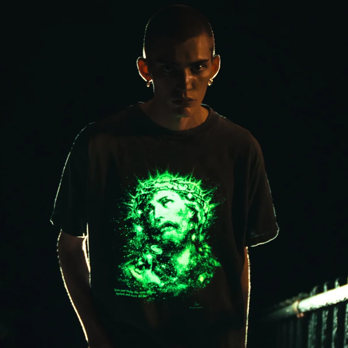 [새상품/XXL] 세인트미카엘 지저스 예수님 반팔 티셔츠 블랙 상품이미지2