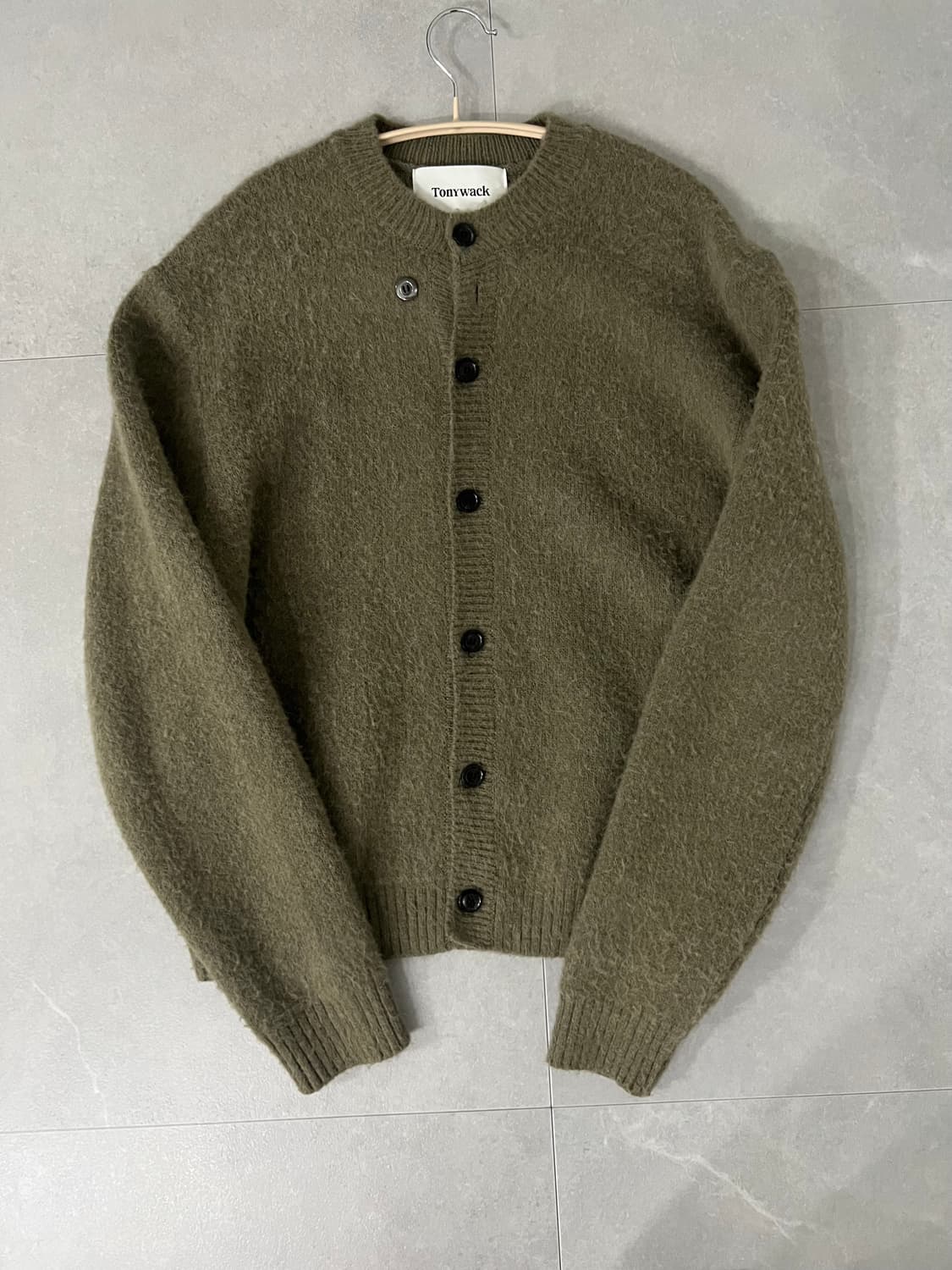 토니웩 알파카 모헤어 가디건 헷지그린 상품이미지1