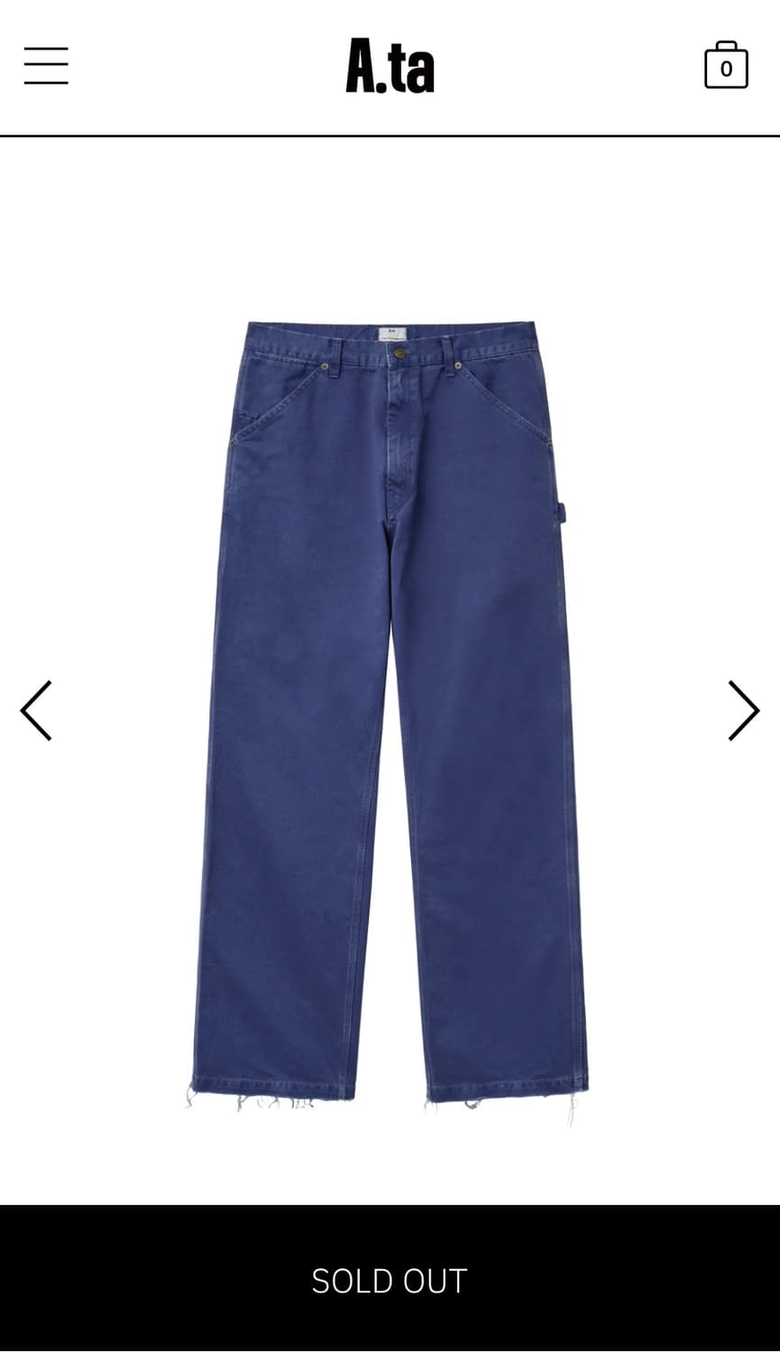 A.ta 컷오프 팬츠  M size 판매 상품이미지1