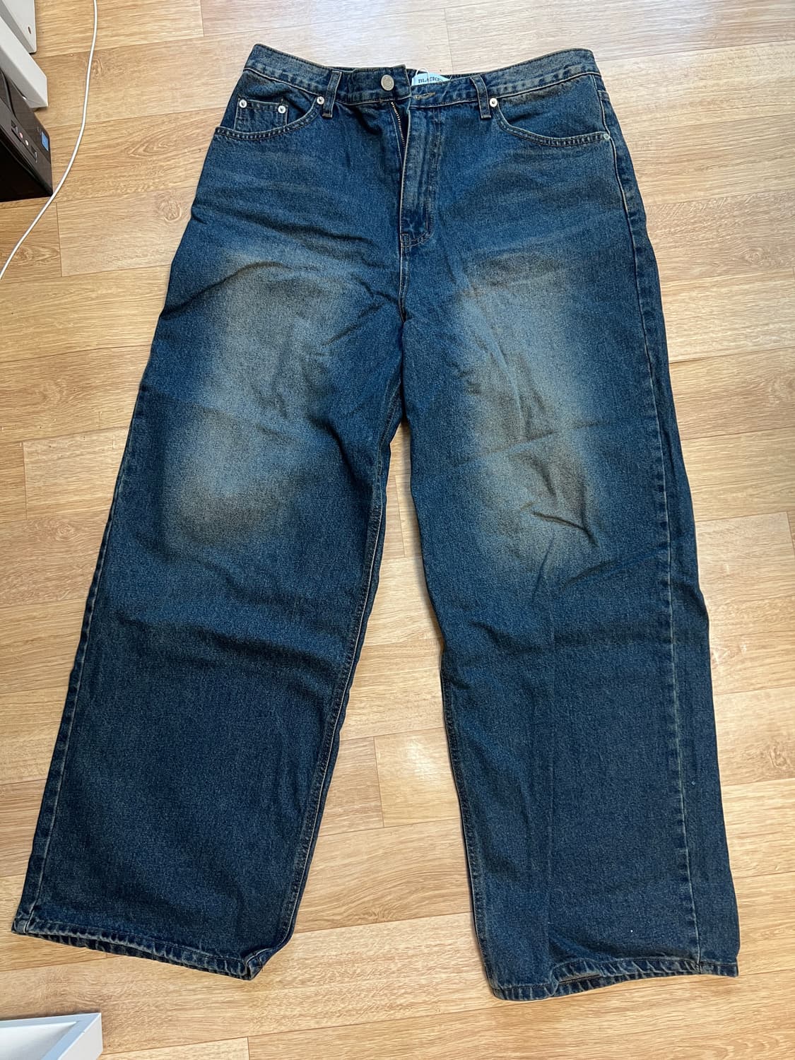 캑터스도넛마켓 ELI wide denim pants deep blueXL 상품이미지1