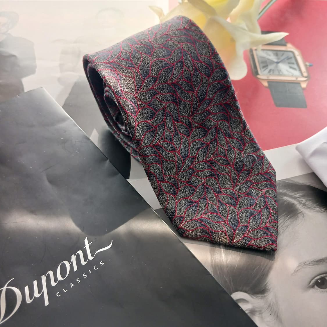 에스.티. 듀퐁 실크 그레이 슬림 넥타이 7.9cm B등급 A18637 상품이미지2