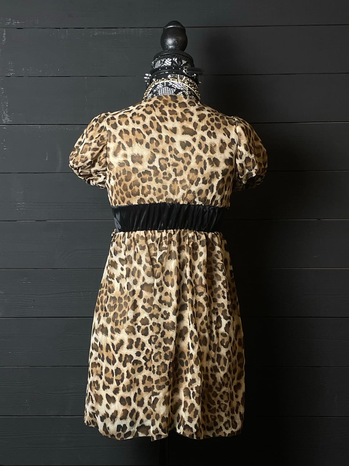 JPN 레오파드 호피 리본 버클 원피스 상품이미지3