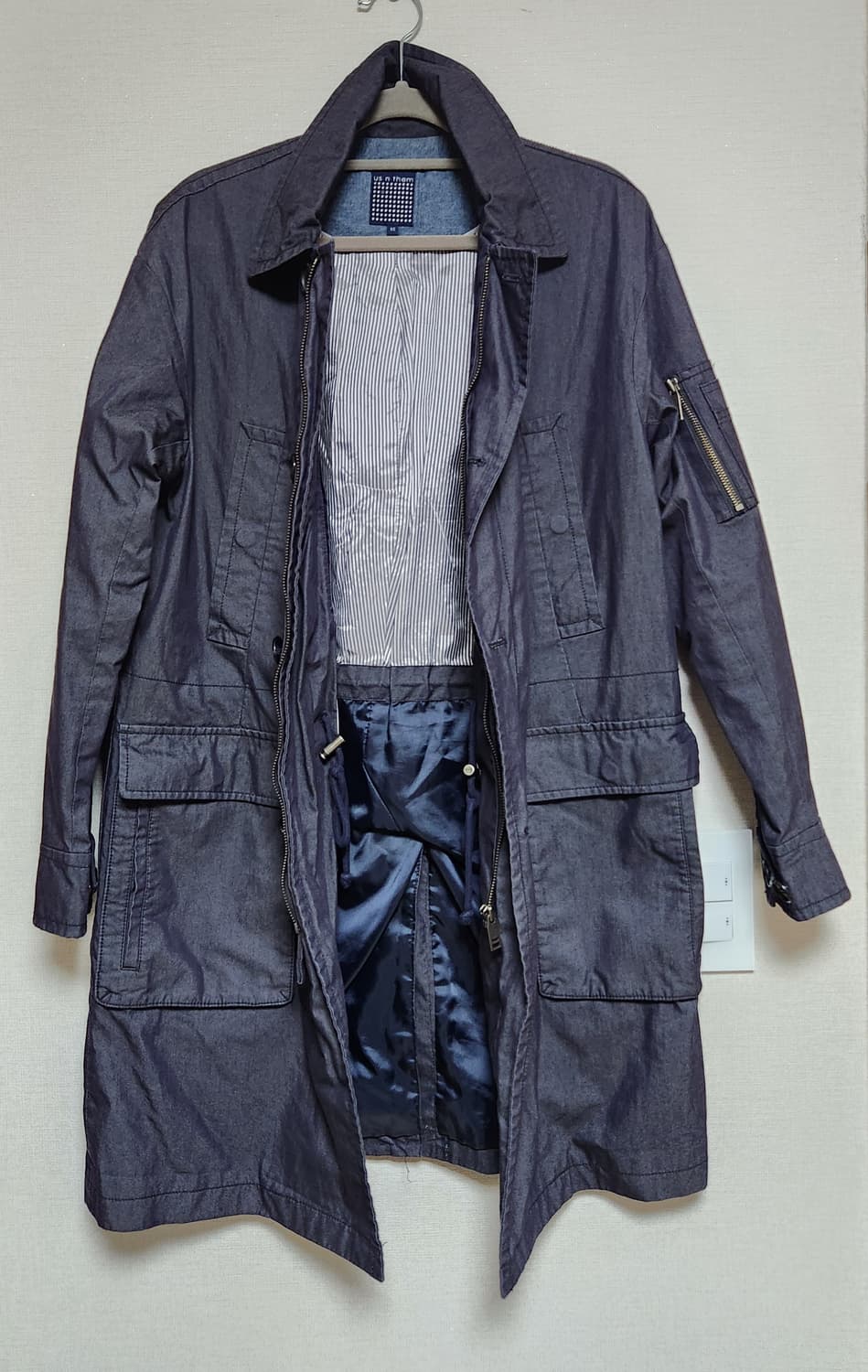 어스앤뎀 us n them 데님 트렌치코트, 롱 야상점퍼, 바람막이 95 상품이미지3