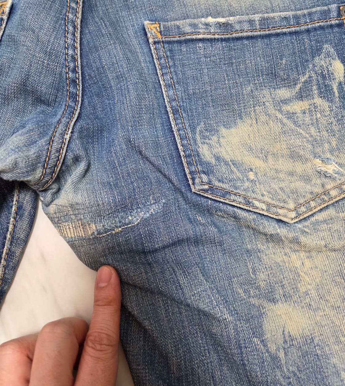 디스퀘어드 가죽트리밍 레오파드포켓 데님팬츠 상품이미지6