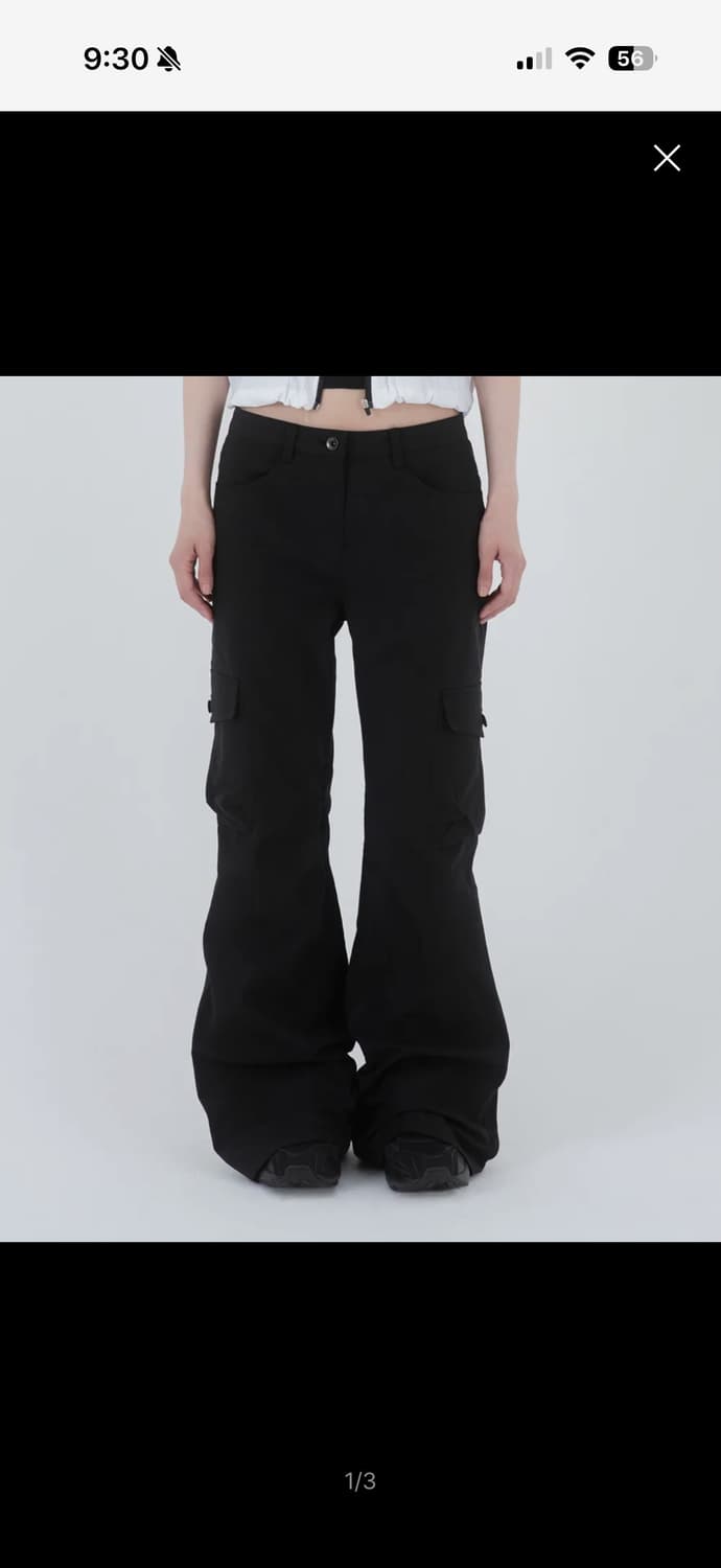 미세키서울 Pocket cargo bootscut pants BLACK 상품이미지1
