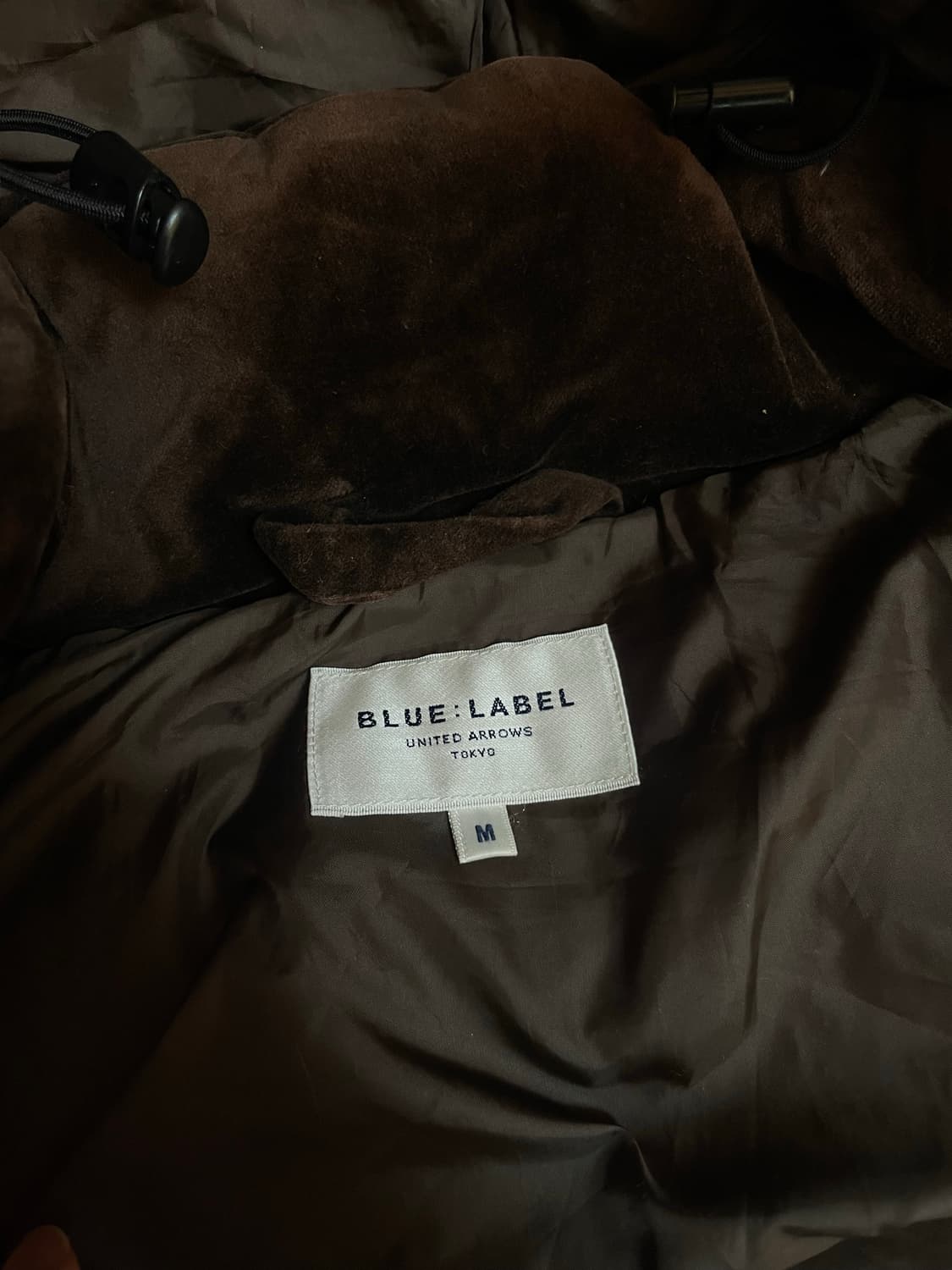 United arrows 유나이티드애로우즈 블루라벨 벨벳 덕다운 패딩 상품이미지3