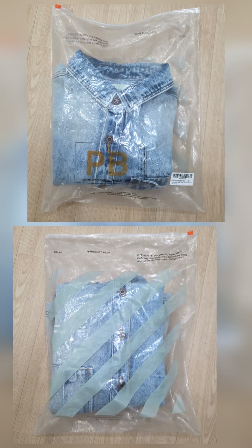 (새상품) 정품 19FW 오프화이트 데님 셔츠 자켓 M 상품이미지3