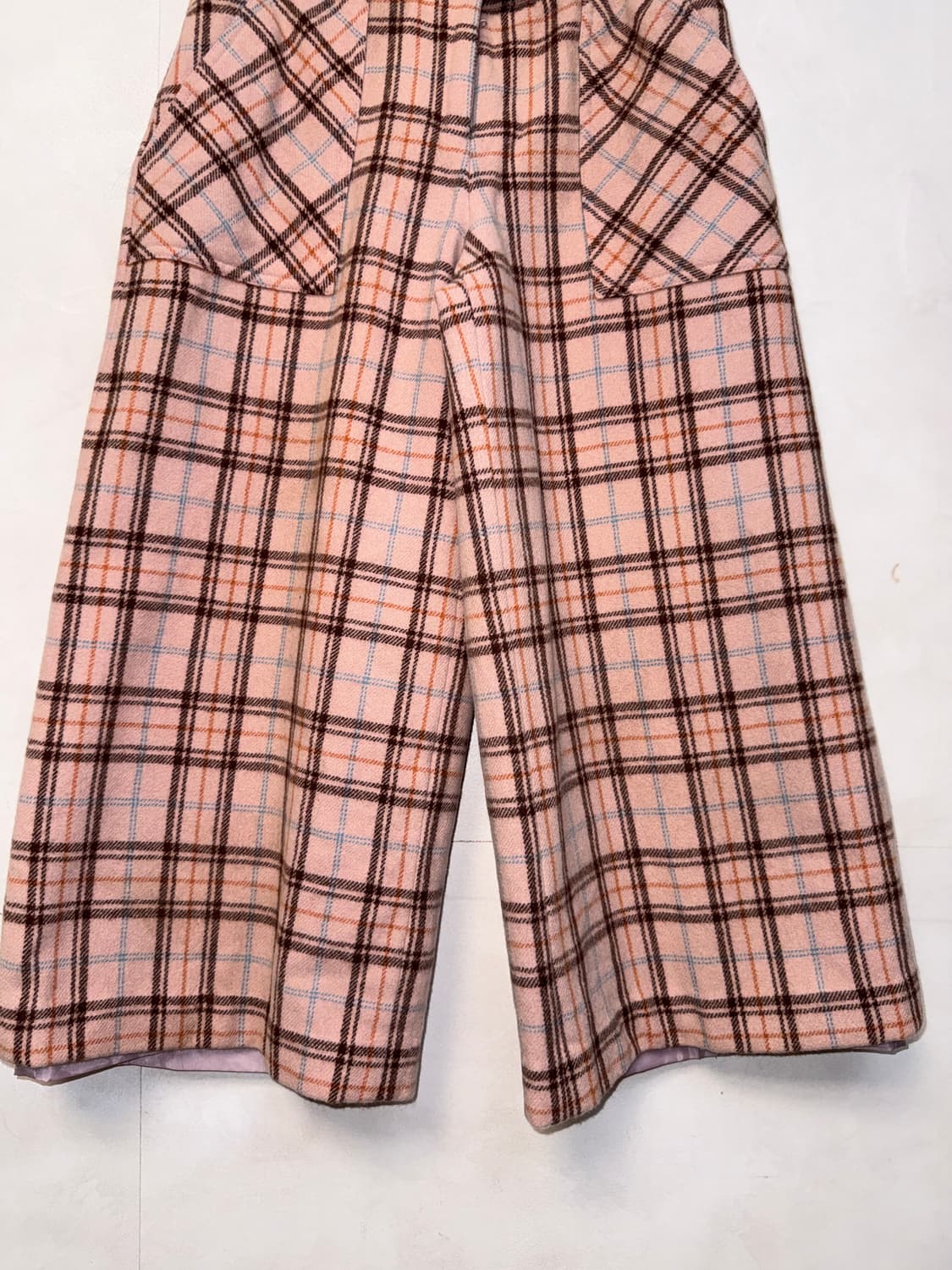 O’2ND baby pink wool check pants 상품이미지3