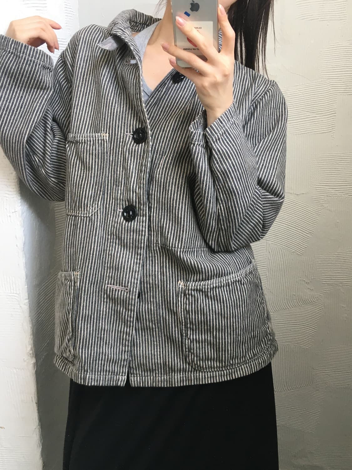 Blue Blue 블루블루 커버올 스트라이프 자켓 상품이미지3