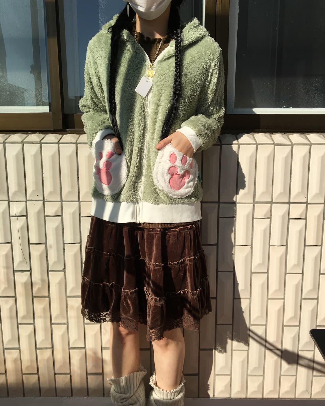 Disney cat ear hood fleece zip up 상품이미지1