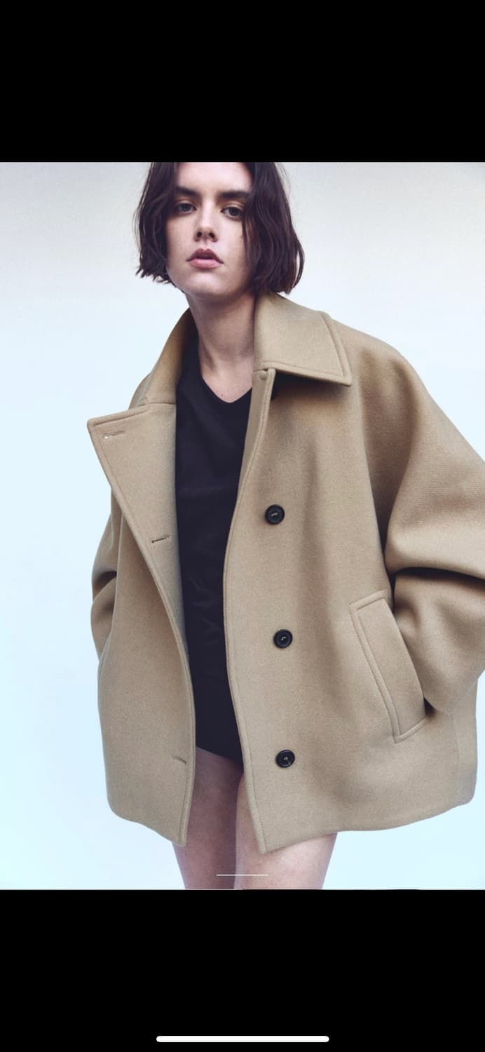 택달린 새상품 자라 오버사이즈 크롭 코트 zw collection xxx 상품이미지1