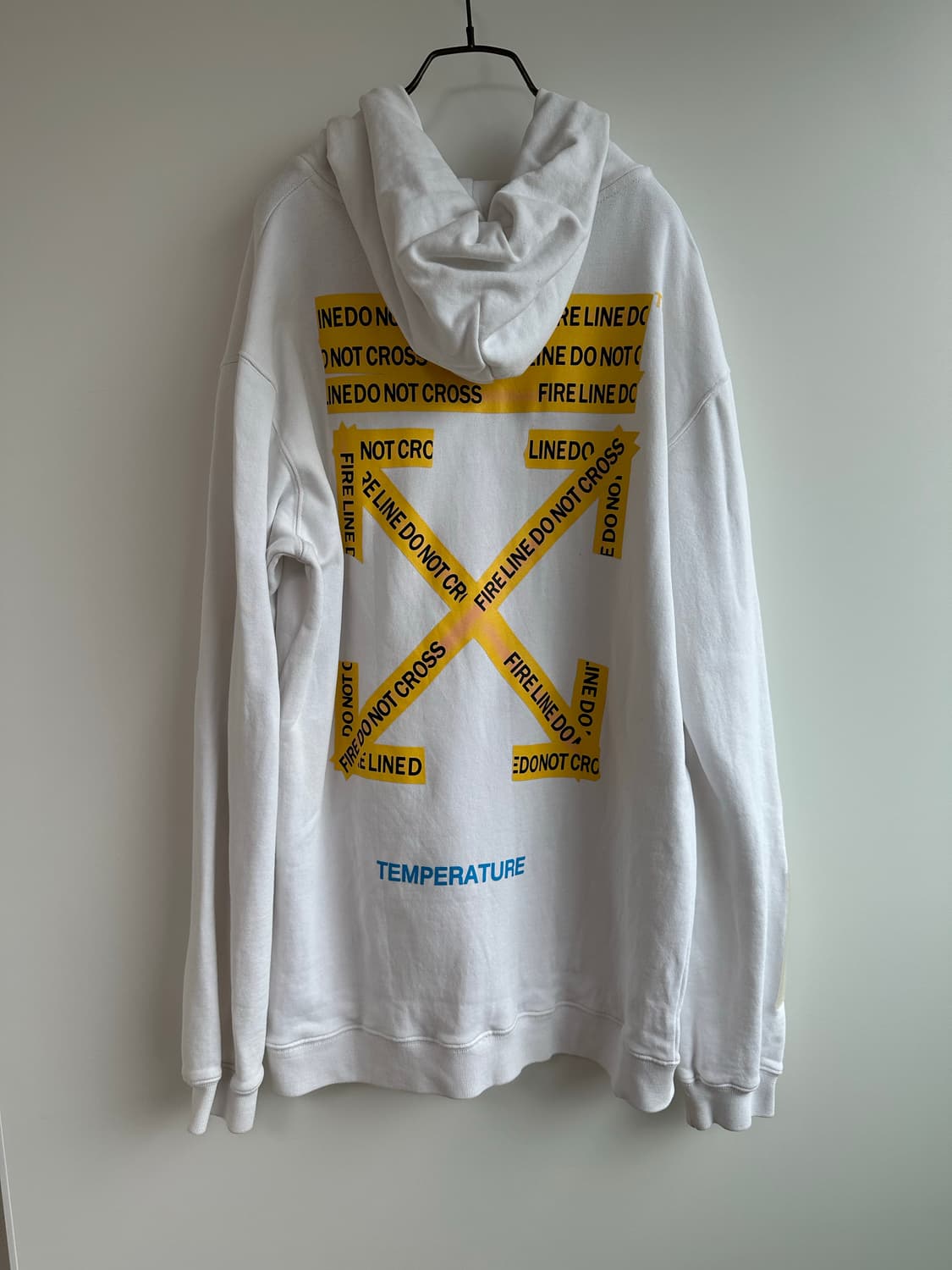 Off-white 테이핑 옐로우 후드티 xl 상품이미지2