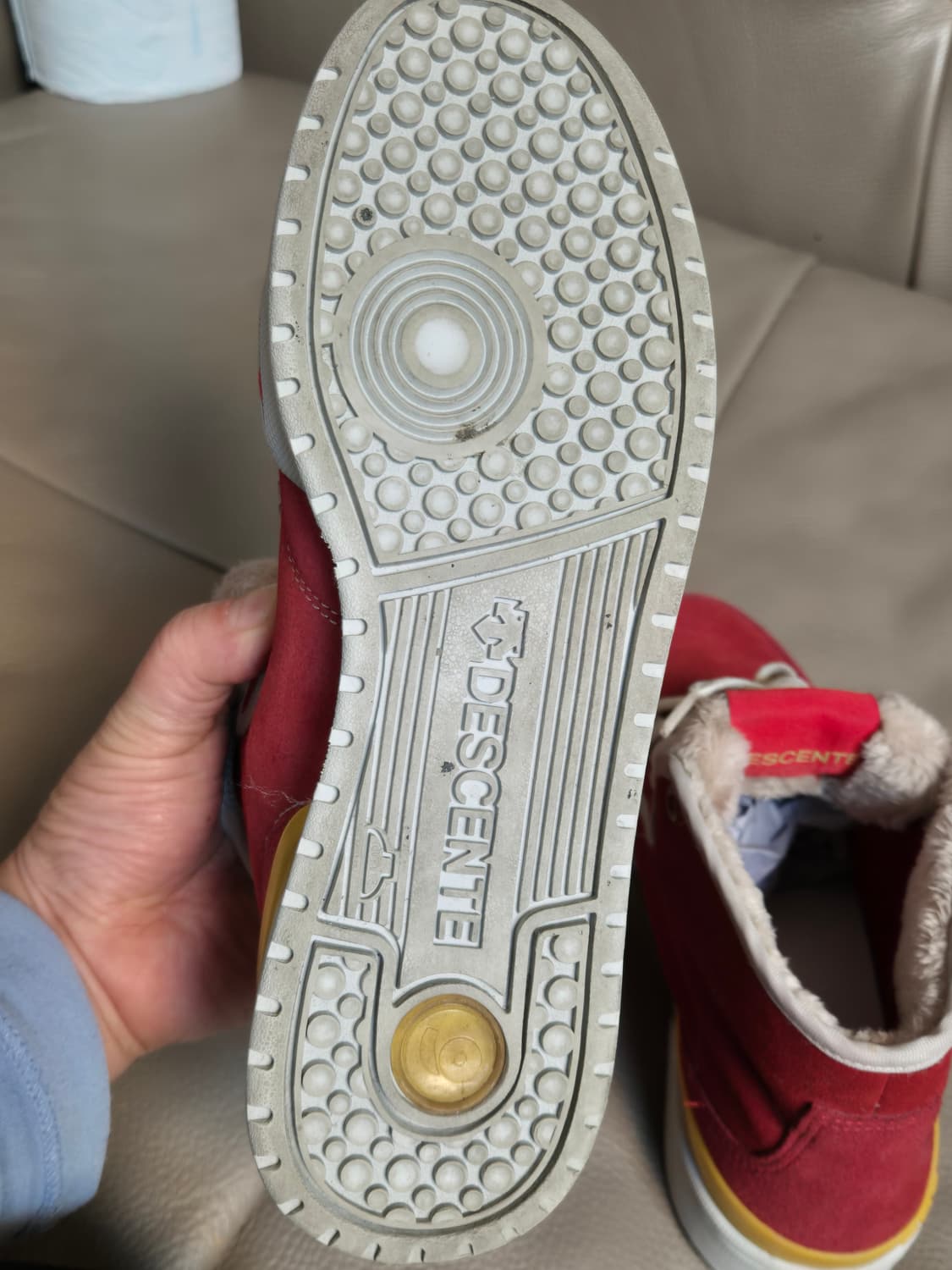 데상트 스웨이드 양털 하이 스니커즈 여자 230 상품이미지7