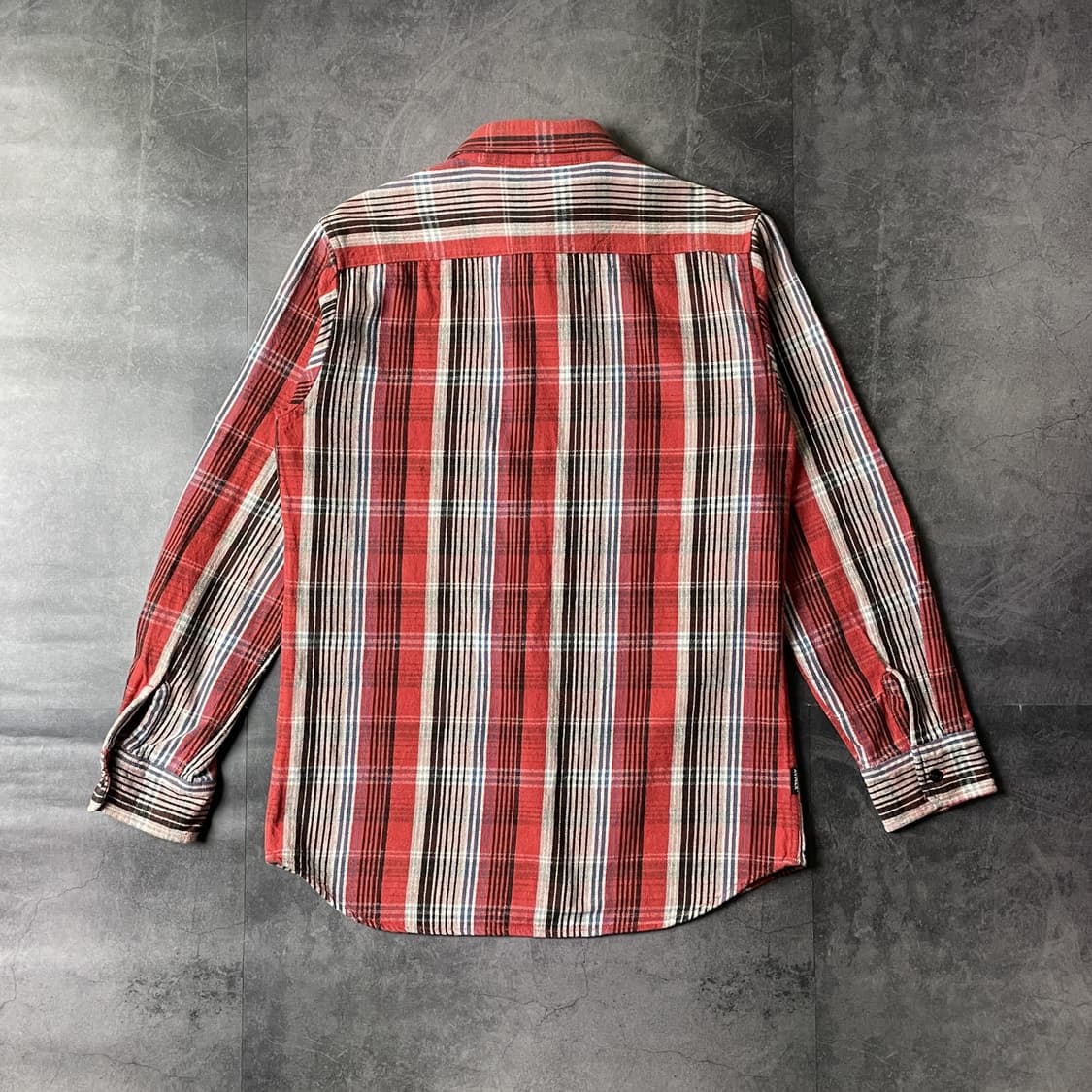 AVIREX 아비렉스 빈티지 레드 플랩 포켓 체크 코튼 셔츠 상품이미지5