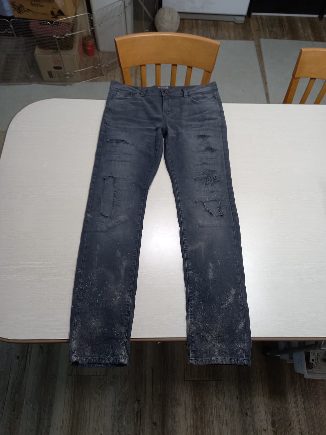 33 Digreen Kor 약골반 더티워싱 스판 슬림일자진 33-445 상품이미지1