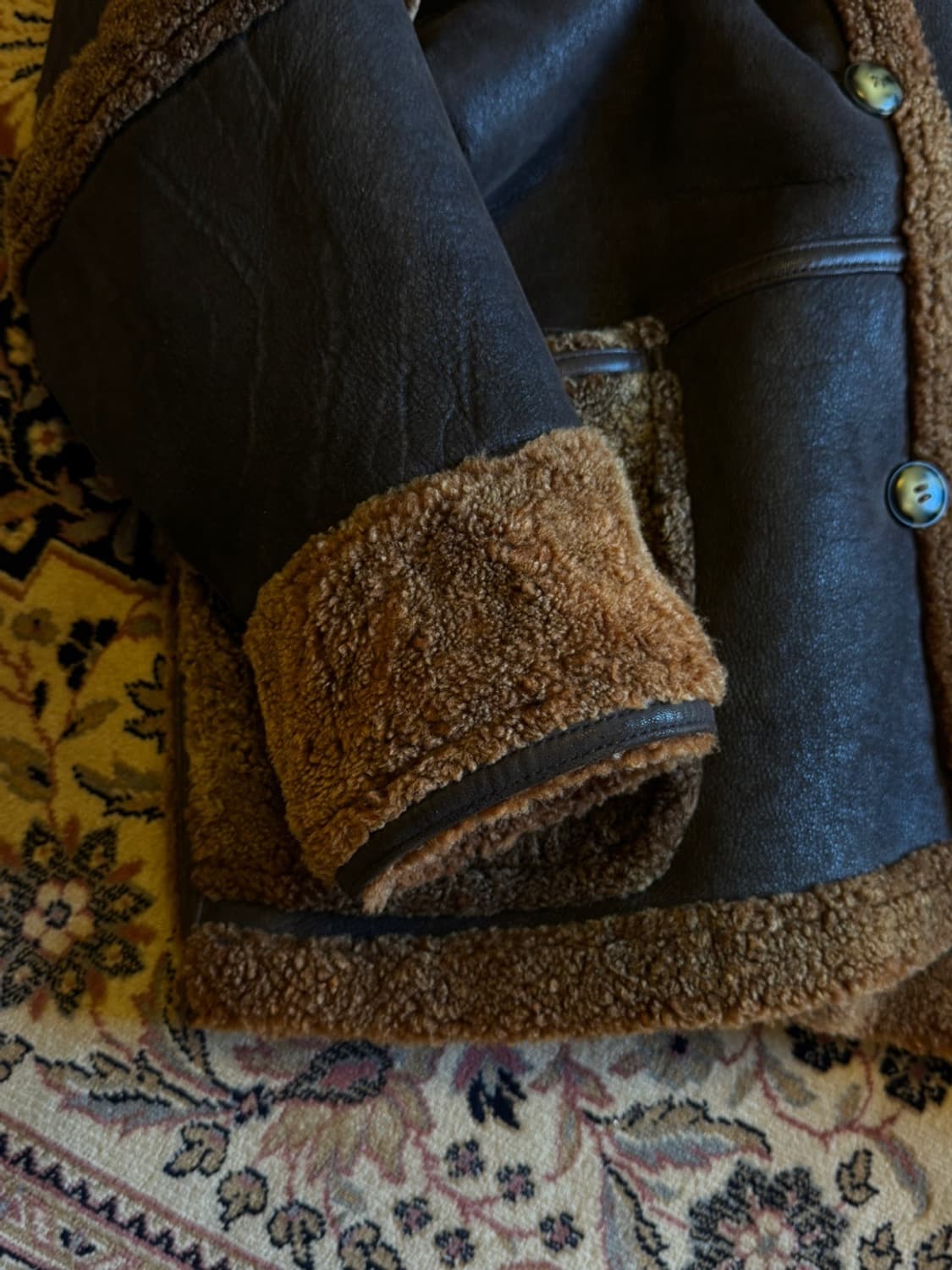 Bitish VTG 시어링 레더 자켓 무스탕 상품이미지4