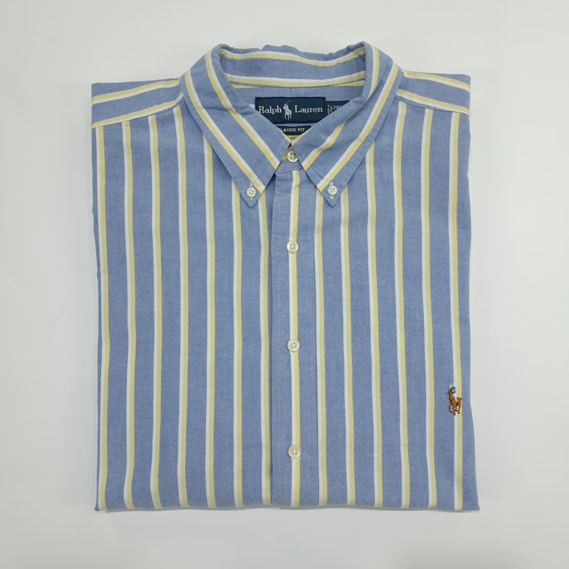 Co514 2XL Tall 폴로 랄프로렌 볼드 스트라이프 반팔 셔츠 남방 상품이미지7