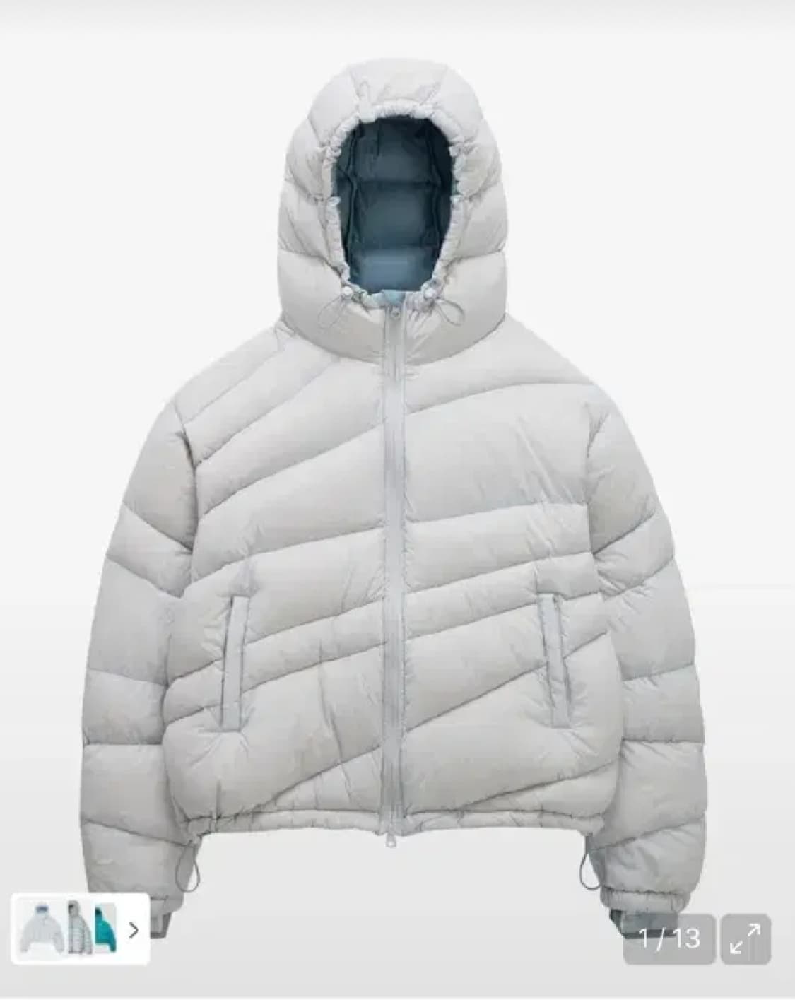 1) 밈더워드로브 X 코인서울 패딩 스카이블루 상품이미지1