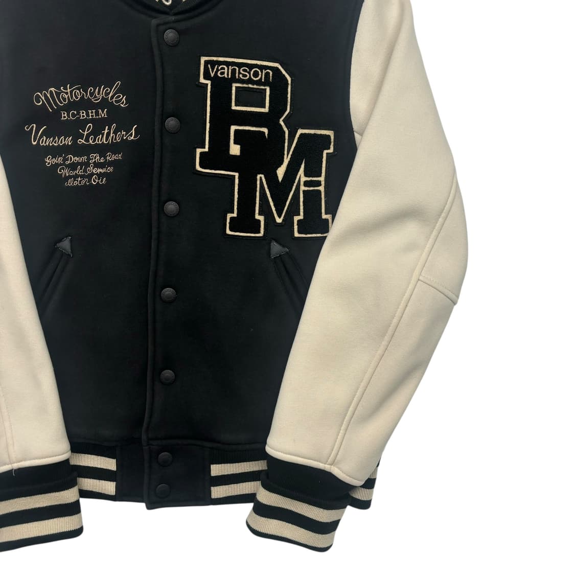 밴슨 레더 모터 싸이클 바시티 자켓 L 상품이미지3