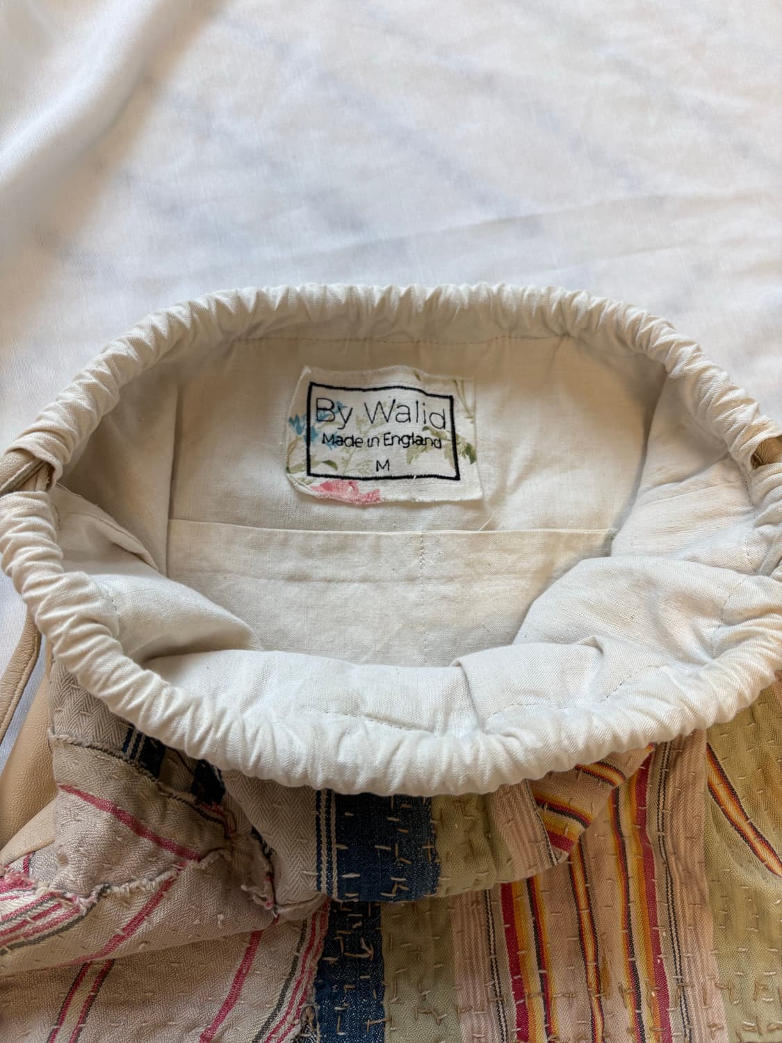 By walid 패치워크 드로스트링 백  상품이미지5