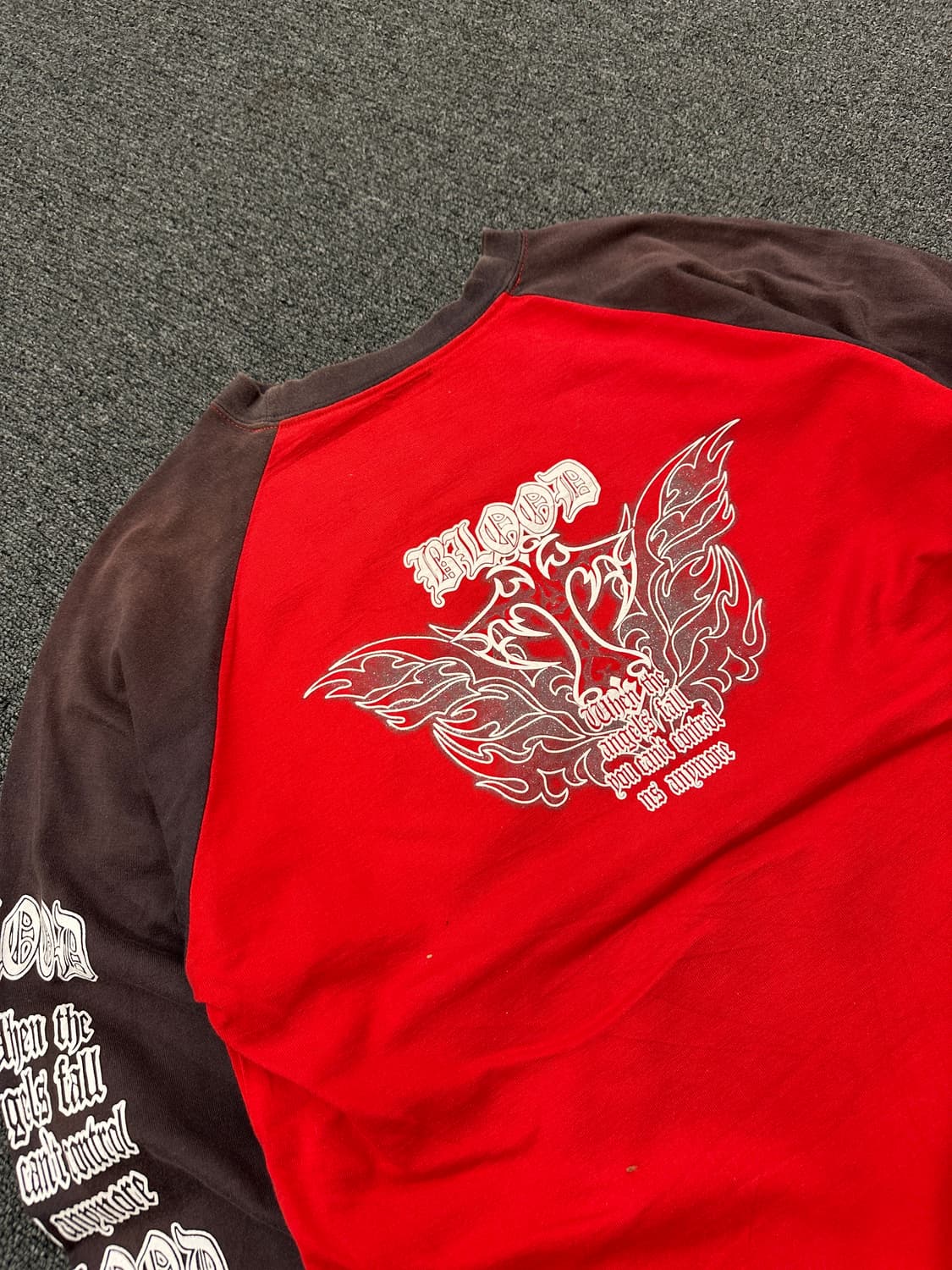 L) Beaumere 빈티지 프린팅 래글런 롱슬리브 긴팔티 상품이미지2