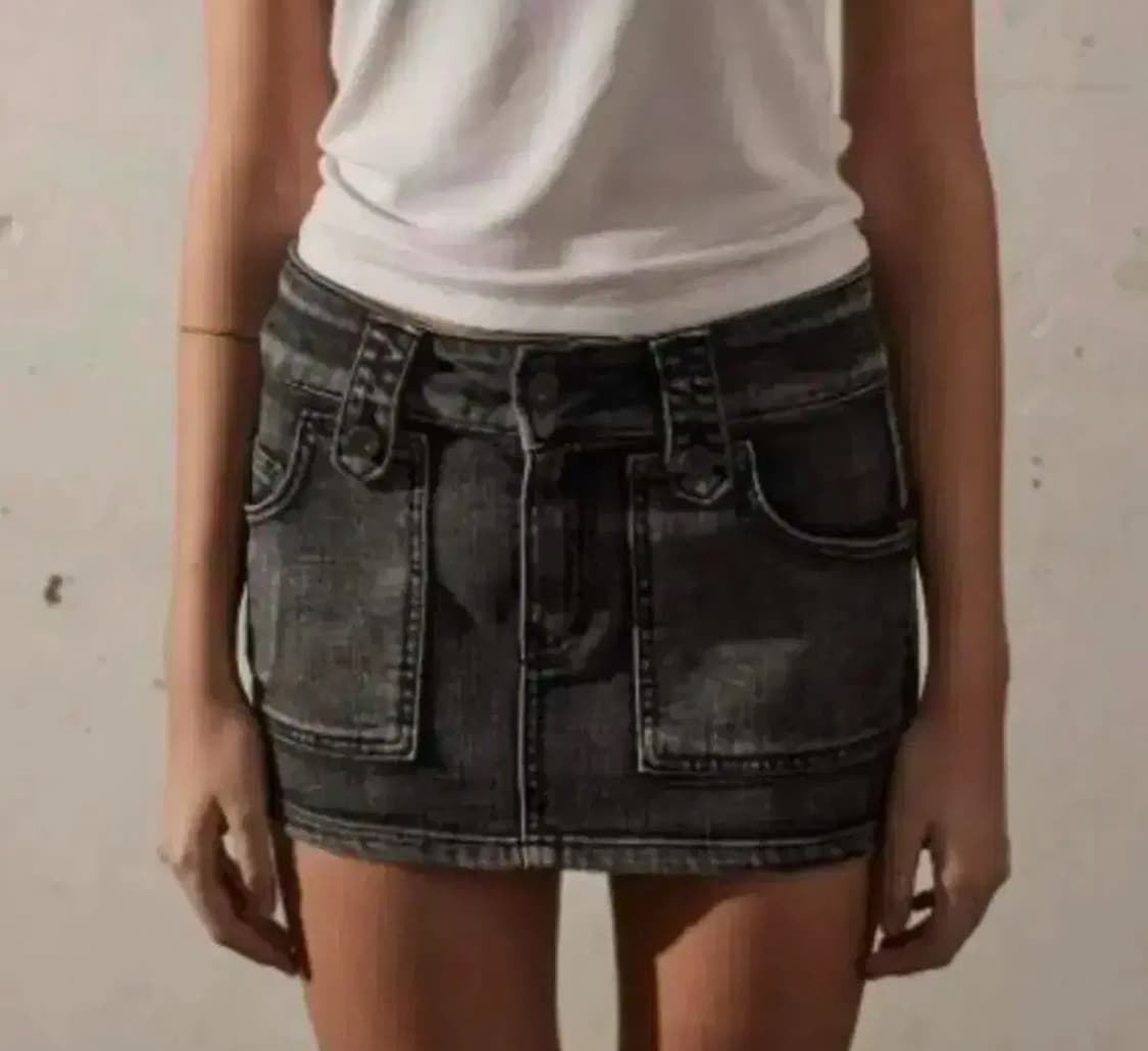 보헤미안서울 포켓 데님 스커트 s 상품이미지1