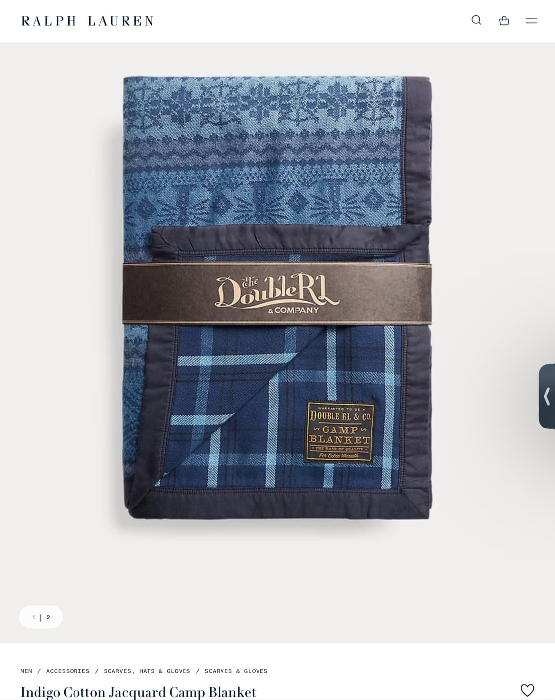 더블알엘 Rrl 인디고 코튼 자카드 캠프 블랭킷 상품이미지1