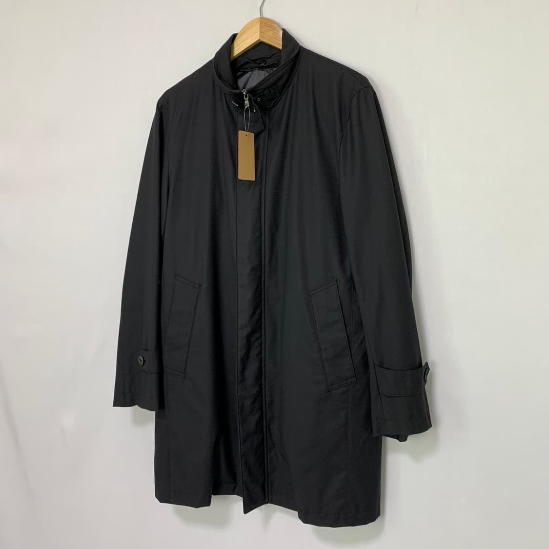 로로피아나 스톰시스템 벨티드 모크넥 피쉬테일 바람막이 코트 블랙 L 상품이미지2