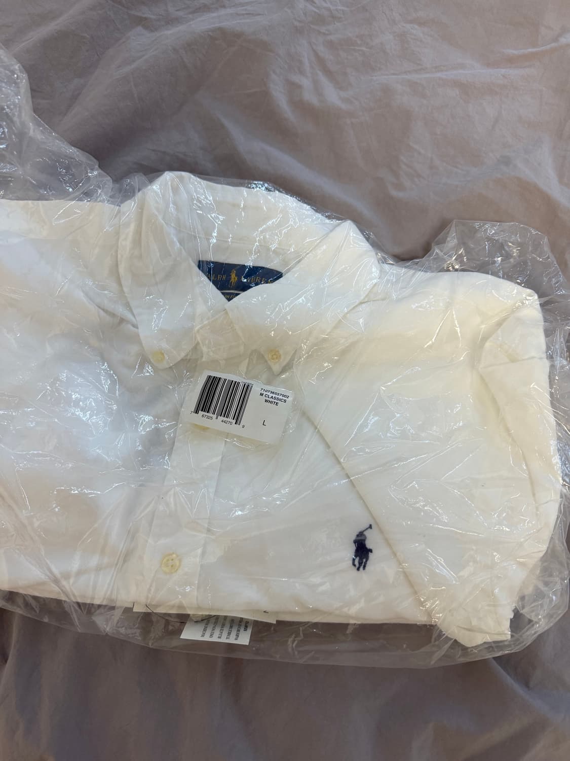 폴로 랄프로렌 옥스포드 셔츠 화이트 슬림핏 L 새제품 상품이미지1