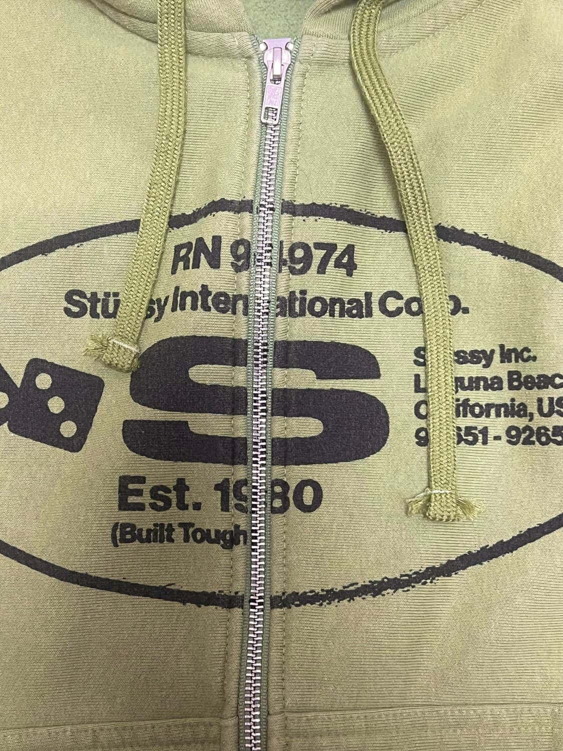 스투시 오발 코트 후드집업 모스 상품이미지3