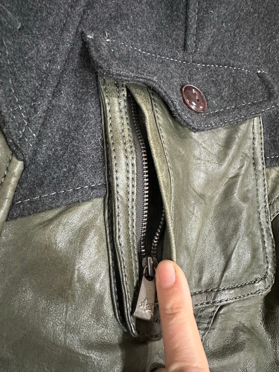 ZIOZIA 지오지아 양가죽 울 혼방 자켓 105 올드스쿨느낌 상품이미지4