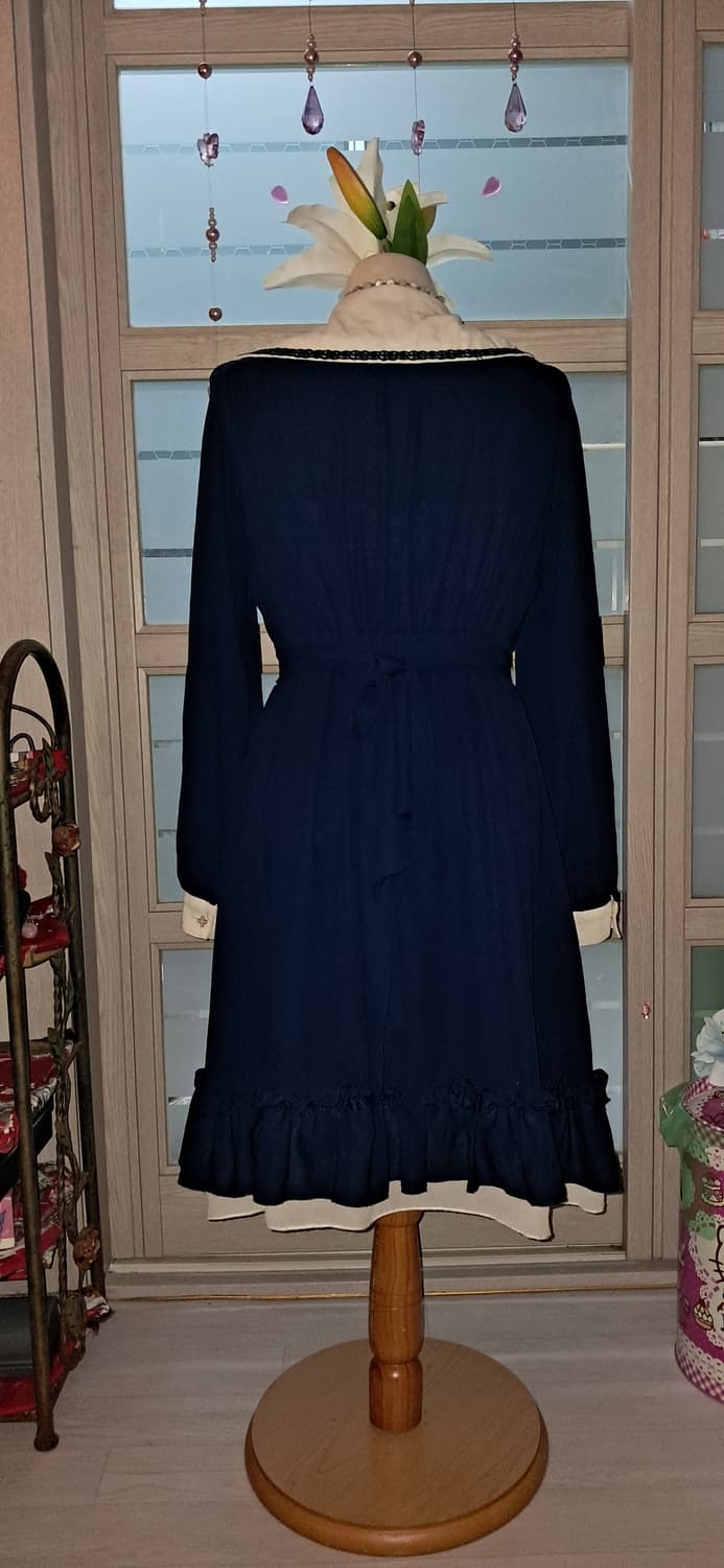 엑시즈팜 세일러 네이비 원피스 상품이미지7