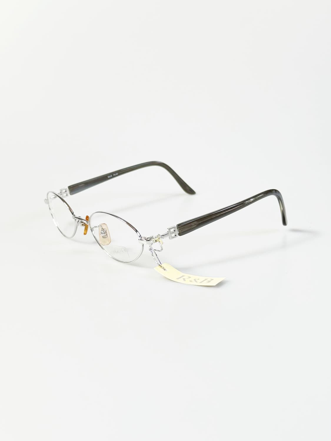 R&B EYEWEAR 실버 메탈 슬림 오벌 프레임 빈티지 안경 상품이미지3