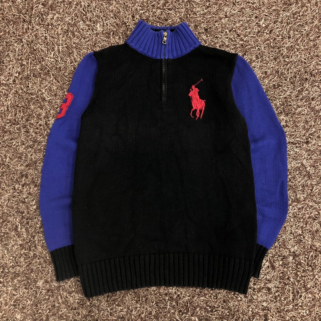 폴로 랄프로렌 걸즈 빅포니 하프집업 니트 상품이미지1