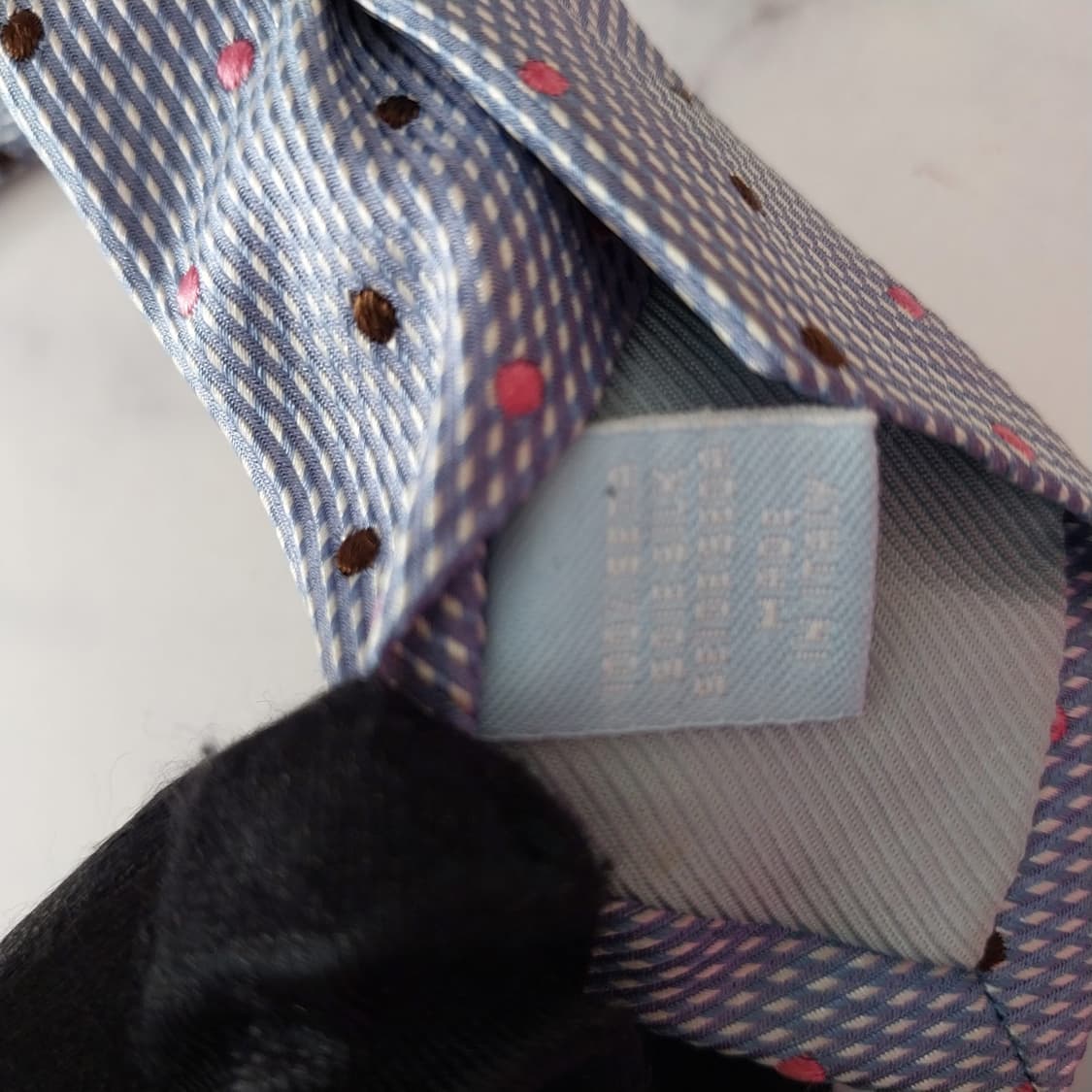 알테아 실크 하늘색 도트 넥타이 8.7cm A+등급 K1337
 상품이미지10